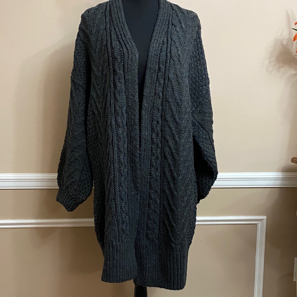 Cozy Black Cable Knit Women's Sweater